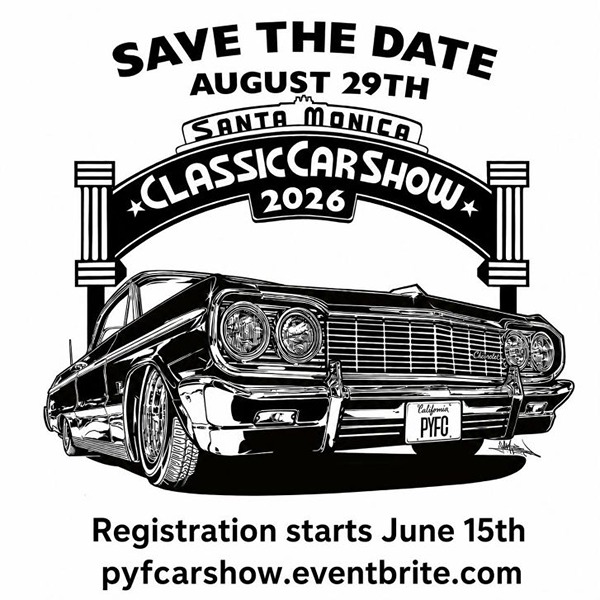 Santa Monica Classic Car Show flyer August 2026